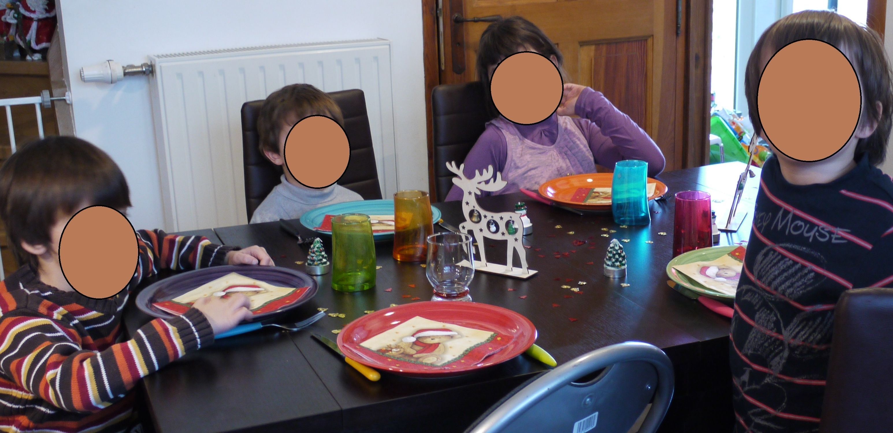 Repas de noel avec les enfants